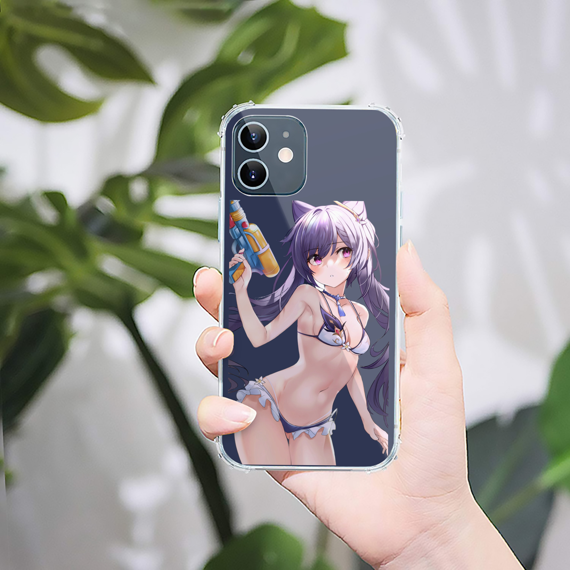 げんし神 刻晴 こくせい genshin Kokusei 【iPhone 12シリーズ対応】透明スマホケース（クリアソフトケース）
